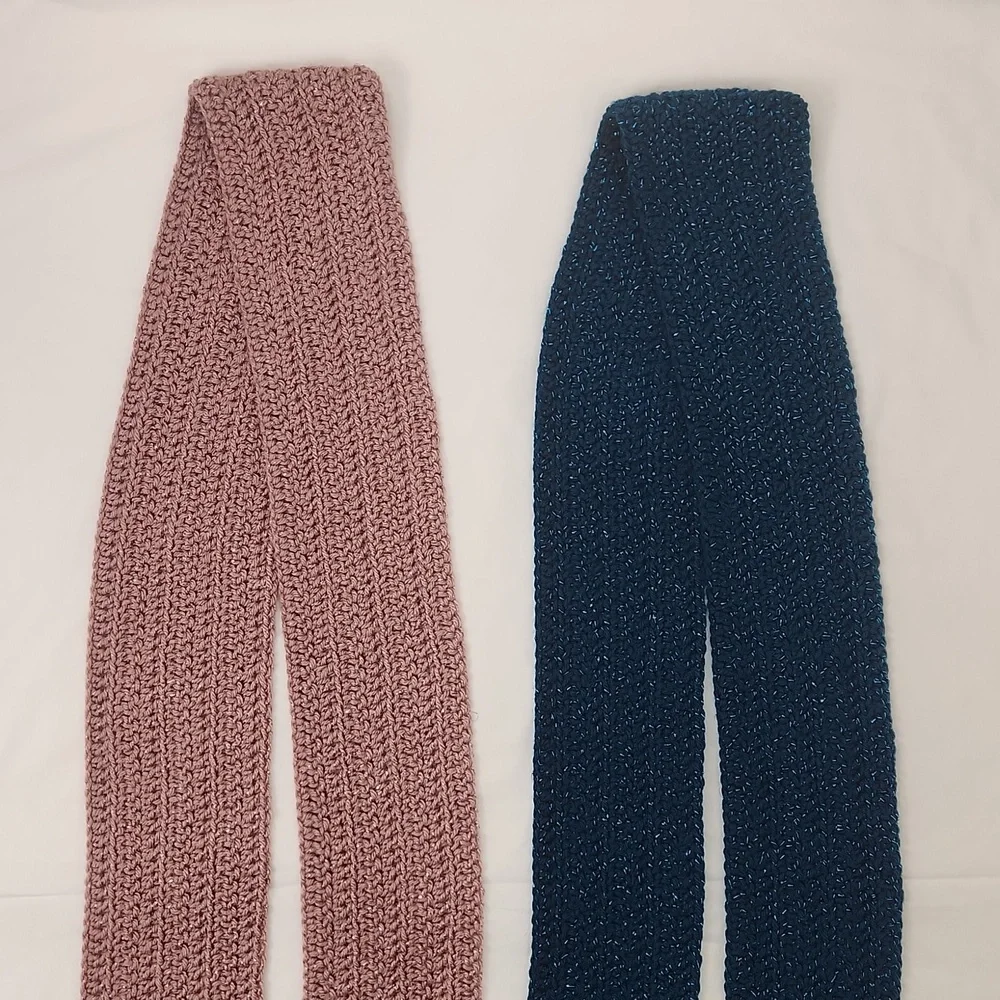 Two sparkly scarves